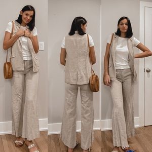 Linen pants suit